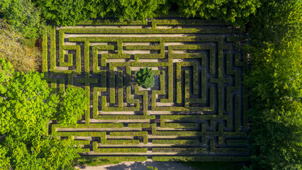 View of the maze in the park