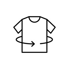 Clothes size outline icons, minimalist vector illustration ,simple transparent graphic element .Isolated on white background