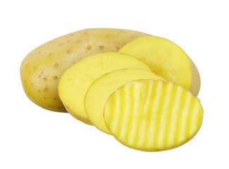 Potato isolated on white background.