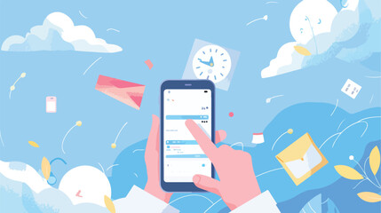 Reminder on Sky Background Graphic Elements for Notifications