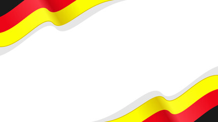 wavy germany flag vector background with copy space for text. germany national day