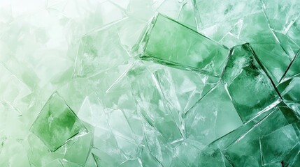 Obraz premium computer wallpaper geometric glass texture, light green and light sky, large glass frosted transparent texture