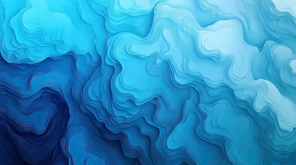 Obraz premium Deep blue to light turquoise gradient, creating a cool and calming abstract background with a modern feel.