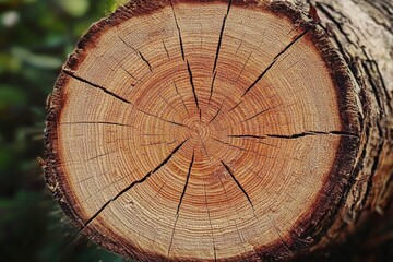 Closeup of tree rings