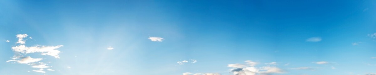 Panoramic sky on a sunny day.