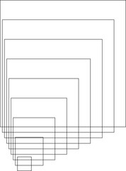 Square line blended shapes. Modern graphic design elements