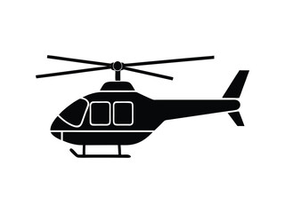 A Captivating Silhouette of a Helicopter in Flight, Symbolizing Strength and Precision in Aerial Navigation