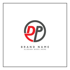 Vector Template for Initial Letter DP Logo - Elegant Monogram Logo for Alphabet D and P