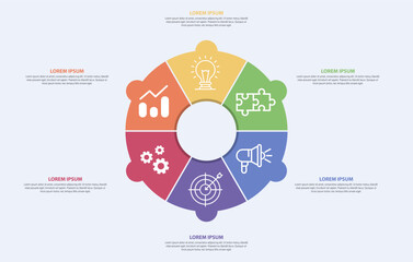 Colorful gradient infographic elements