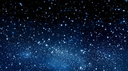 Starry night sky, deep blue background with countless stars, space and astronomy concept