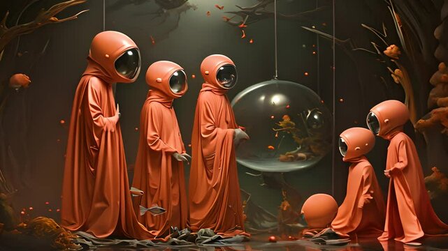 inquisition in surreal world. Generative Ai