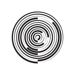 Concentric circles geometric icon