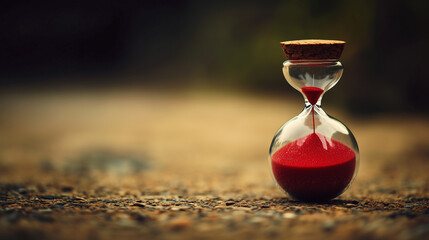 hourglass on the sand