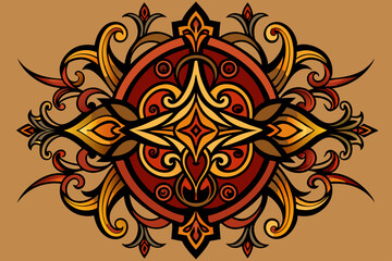  Ornamental design vector art illustration 