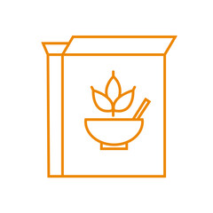 Cornflakes breakfast package icon Cereal flakes