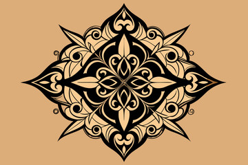  Ornamental design vector art illustration 