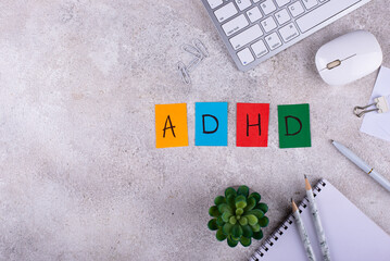 ADCH concept with letter on work desk