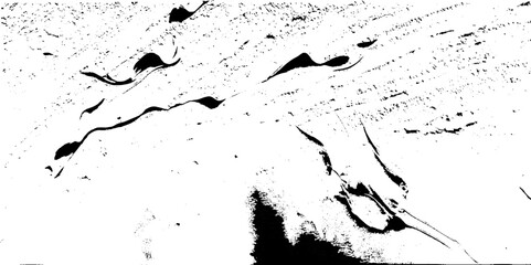 Distressed and rough concrete floor vector texture. Subtle texture with grain and stains. Black and White Grunge Texture with Dust and Grain Noise Particles