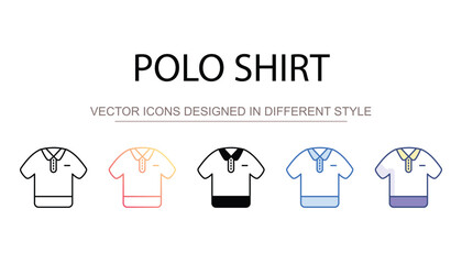Polo Shirt icon design with white background stock illustration