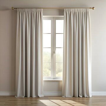 Clean and modern window with white curtains and sunlight streaming in.