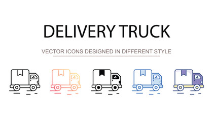 Delivery Truck icon design with white background stock illustration