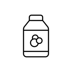 Detergent outline icons, minimalist vector illustration ,simple transparent graphic element .Isolated on white background