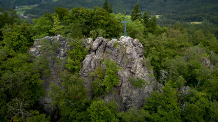 Krzyżna Mountain in Rudawy Janowickie, Poland