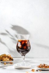 iced coffee with milk and ice