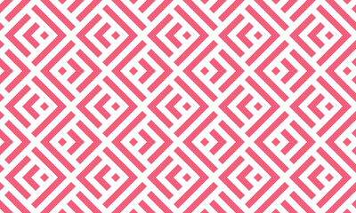Abstract geometric pattern. A seamless vector background. White and pink ornament. Graphic modern pattern. Simple lattice graphic design