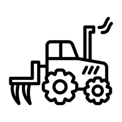 Tractor Plowing Icon
