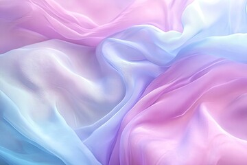 Fototapeta premium Abstract pastel motion background, creative video with cloth texture movement with delicate colors, dreamy graphic with elegant and luxury style, feminine design for females. Generative Ai