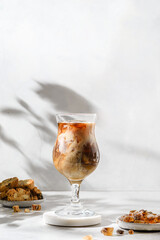iced coffee with milk and ice