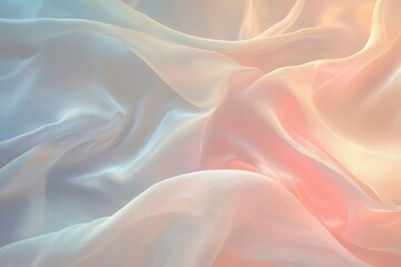Obraz premium Abstract pastel motion background, creative video with cloth texture movement with delicate colors, dreamy graphic with elegant and luxury style, feminine design for females. Generative Ai