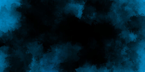 Abstract background with soft and bright blue grunge watercolor, old style dark blue grunge texture, Abstract blue smoke on black background,  Beautiful abstract colorful multicolor texture.