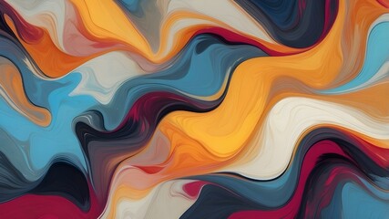 Vibrant abstract painting pattern with innovative, high-quality, worldwide color technology stock photo illustration design generative artificial intelligence