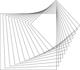 Square dynamic lines shape. Technology concept