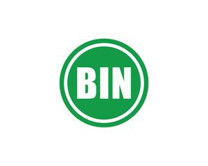 BIN logo design vector template. BIN