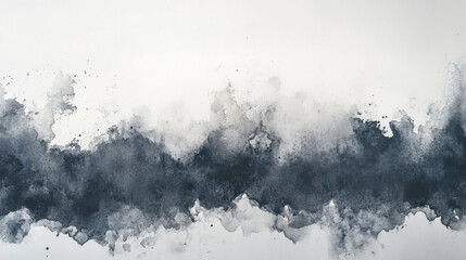 Silver Watercolor Textures,  This artwork features silver ink and watercolor textures on white paper, showcasing beautiful paint leaks and soft ombre effects