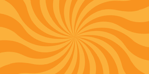 Abstract texture geometric retro orange grunge sunburst vector pattern design. minimal sunny sunset spotlight gradient banner, poster and cartoons background.