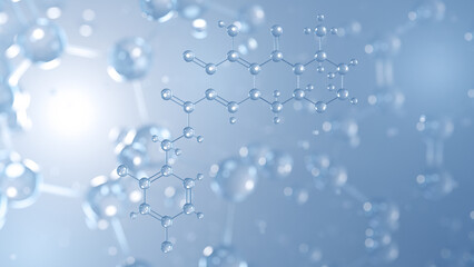 dolutegravir molecular structure 3d, antiretroviral medication, structural chemical formula view from a microscope