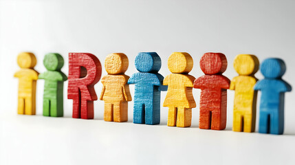 3D Diverse Family Icons with Respect Text concept as A minimalist isolated vector of diverse family icons with the word Respect in a sleek modern font. This image highlights the importance of mutual r