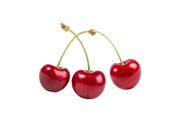 cherries PNG, group of cherriers, red fruits, red cherry isolated on white background. PNG