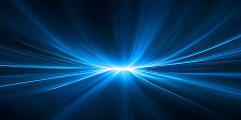Fototapeta premium Abstract Blue Light Radiating Outward from a Central Point