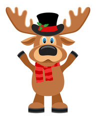 christmas and new year characters holiday symbols flat style vector illustration isolated on white background