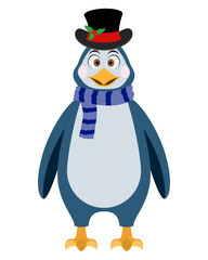 christmas and new year characters holiday symbols flat style vector illustration isolated on white background