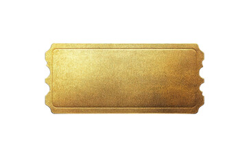 An elegant, blank golden ticket ready for customization, perfect for events, promotions, or special occasions.