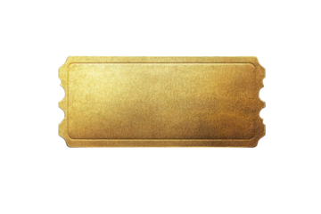 An elegant, blank golden ticket ready for customization, perfect for events, promotions, or special occasions.