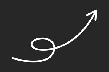 Hand drawn vector arrows doodle on white background. design element vector illustration