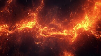 Stunning Abstract Visualization of Fiery Energies in Space