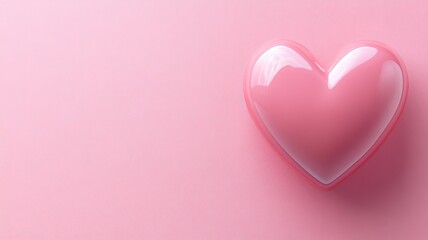 A minimalist pink heart set against a plain pink background, offering simplicity and elegance with a soft, calming effect.